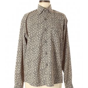 Floral Print Button Down Long Sleeve Top SZ M